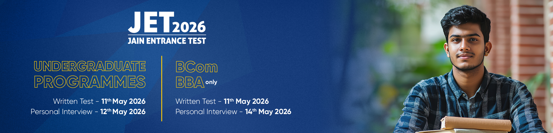 B.Com and BBA JET 2026