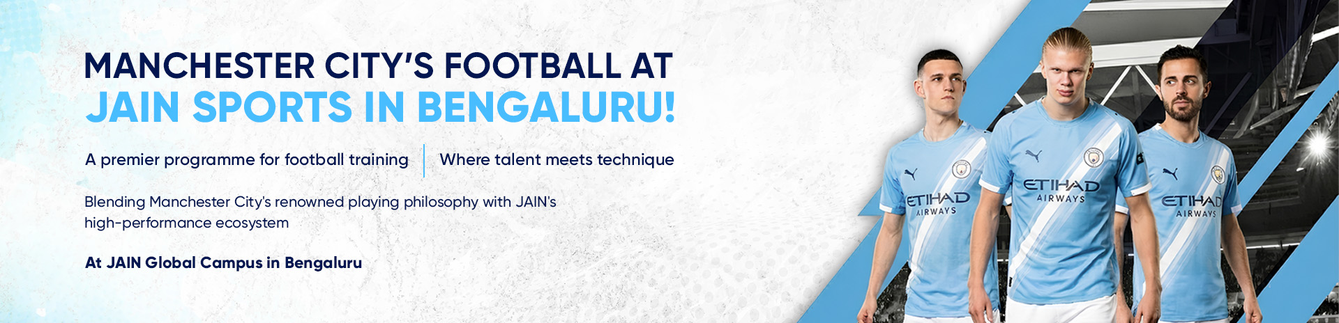 Man City football at JAIN Sports
