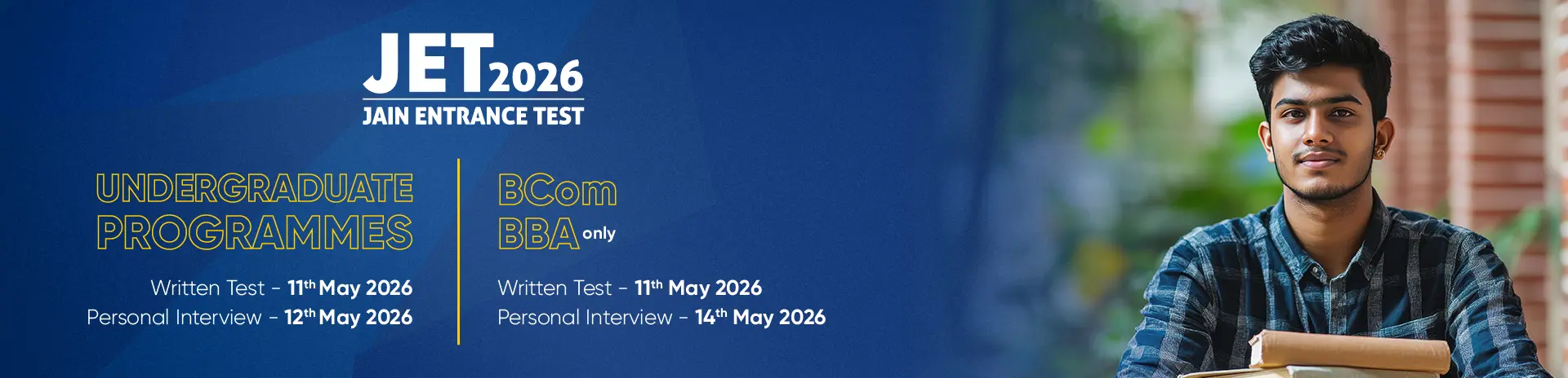 B.Com and BBA JET 2026
