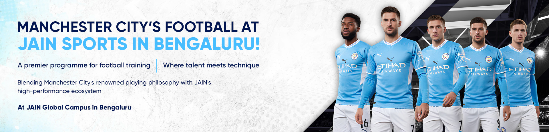 Man City football at JAIN Sports