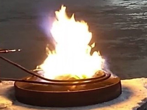 Clean combustion testing of used-heptane for fire door testing at FCRC, JAIN (Deemed-to-be University).