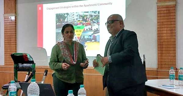 Dr. Bhaskar Dixit anchors session at fire safe workshop for estate managers by Bangalore Apartment Federation.