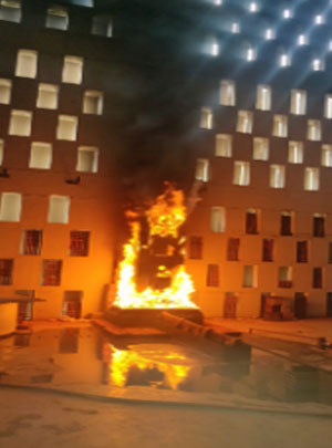 Ethanol dispensing machine fire study at FCRC, JAIN (Deemed-to-be University).