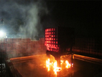 Workshop on Class A Crib Fire Test in progress, extinguishing at 40% mass loss at FCRC, JAIN (Deemed-to-be University)