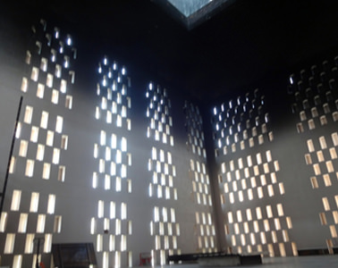 Interior view: Fire suppressant performance testing at Indoor Fire Test Facility, FCRC, JAIN (Deemed-to-be University)