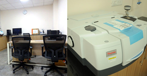 FTIR equipment for composition analysis post pool fire, FCRC, JAIN (Deemed-to-be University)