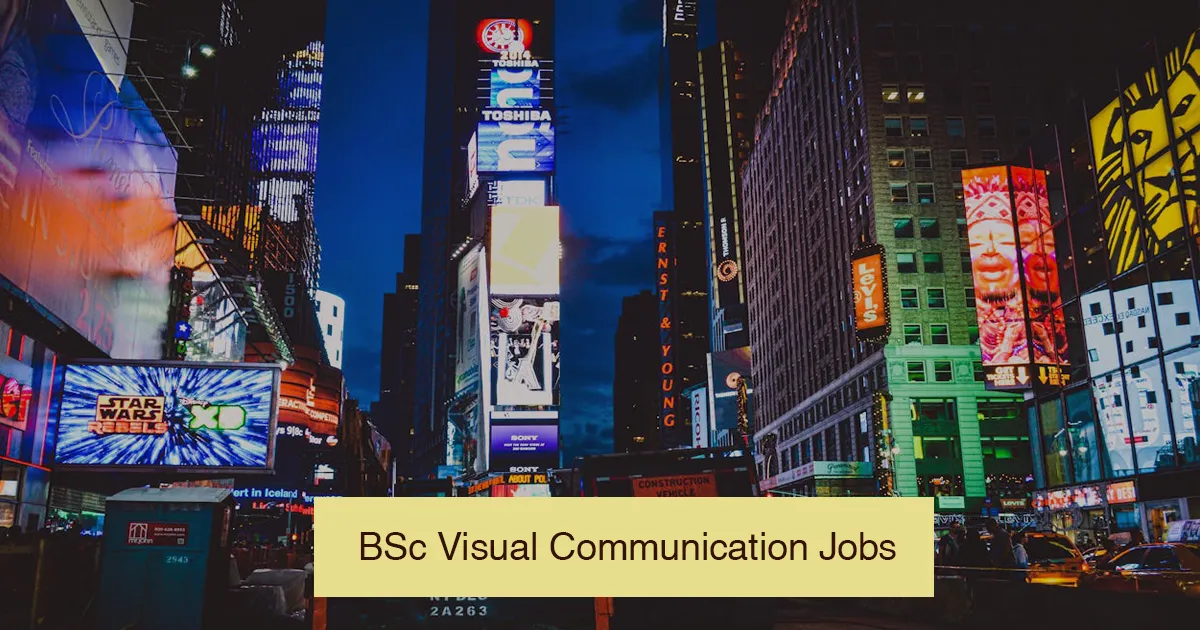 BSc Visual Communication Jobs: Scope, Salary and Career Opportunities