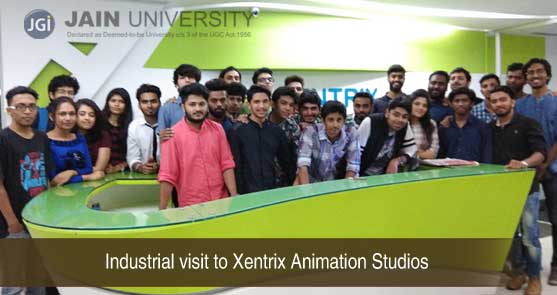 Industrial visit to Xentrix Animation Studios, Bengaluru was organized at JU