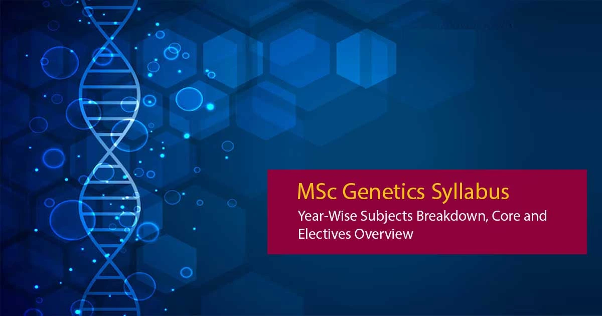 MSc Genetics Syllabus: Year-Wise Subjects Breakdown, Core and Electives Overview